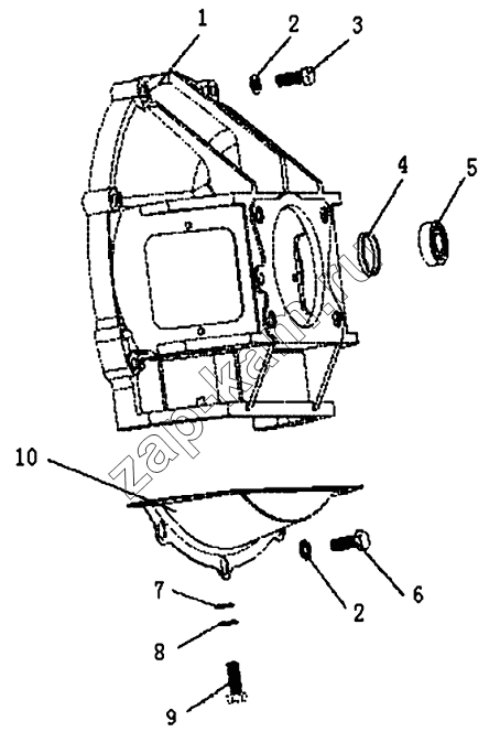 Схема/чертеж: Clutch shell / JAC Motors HFC 1020KR-D127
