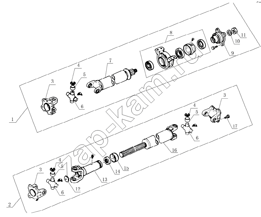 Схема/чертеж: 2200D2 Transmission equipment / JAC Motors HFC 1020KR-D127