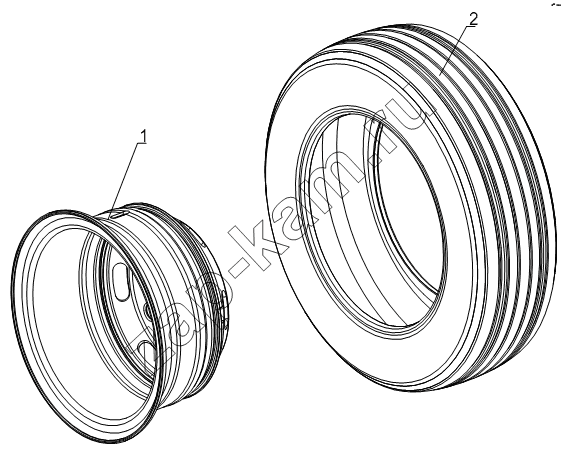 Схема/чертеж: 3101D4 Wheel assembly / JAC Motors HFC 1020KR-D127
