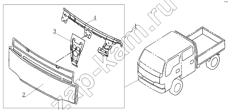 Схема/чертеж: 5300D0 Front surrounding / JAC Motors HFC 1020KR-D127