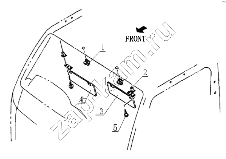 Схема/чертеж: 8204D0 Sunshade plate / JAC Motors HFC 1020KR-D127