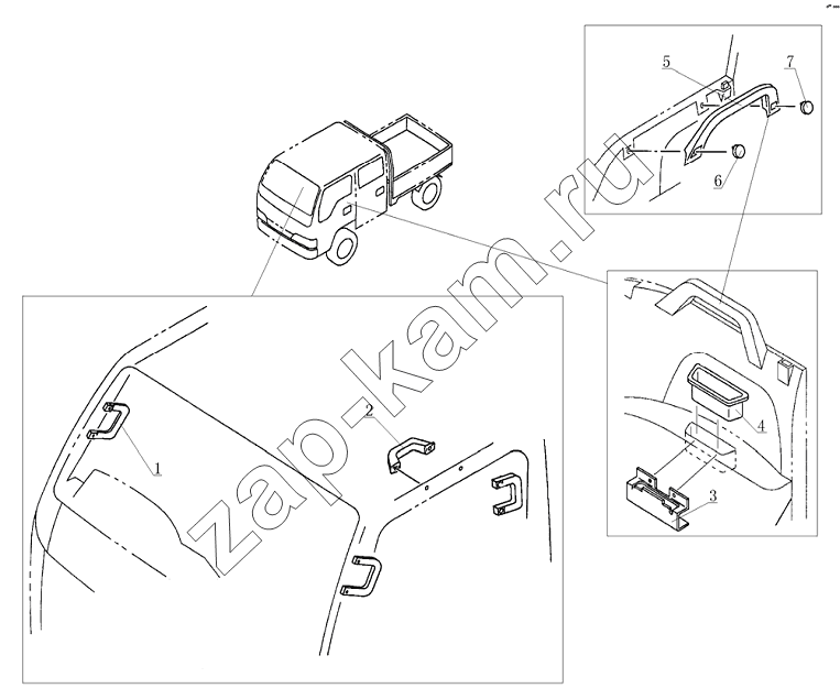 Схема/чертеж: 8220E0 Armrest assy / JAC Motors HFC 1020KR-D127