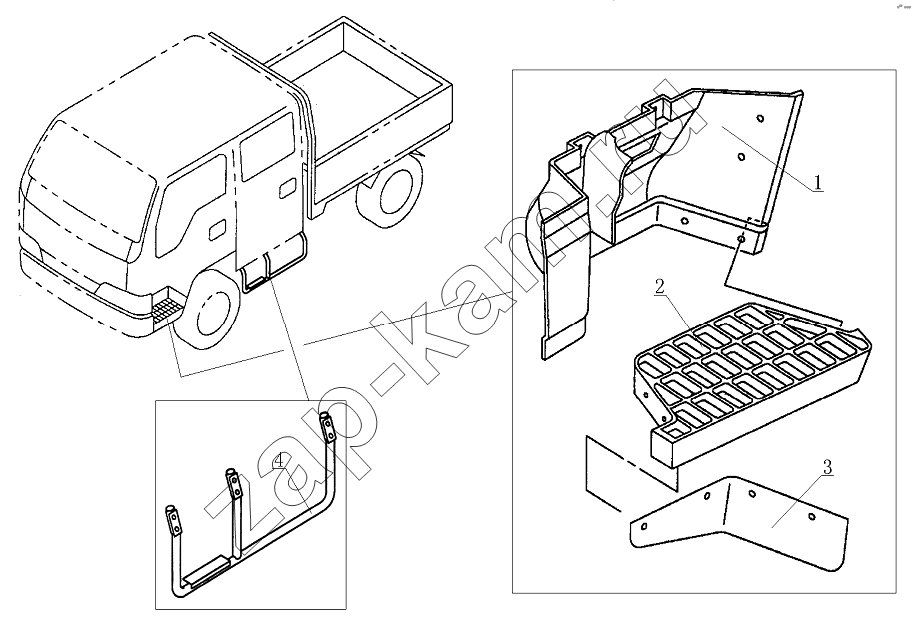 Схема/чертеж: 8405B3 Footplate / JAC Motors HFC 1020KR-D127