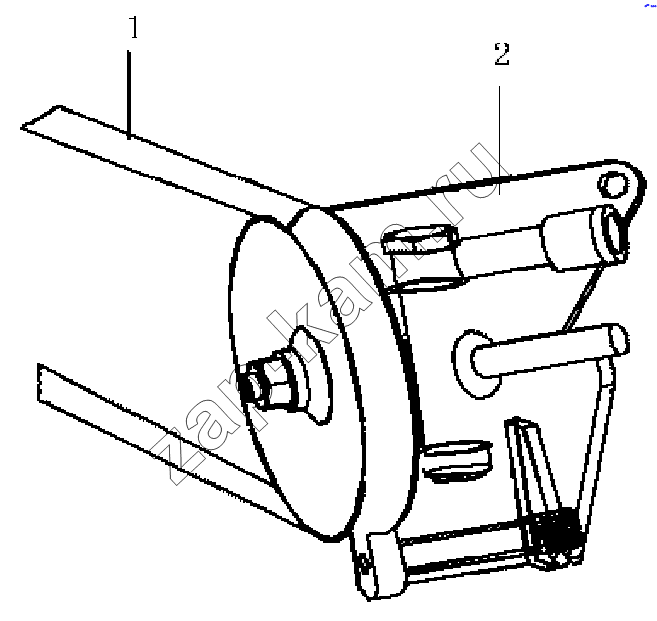 Схема/чертеж: Power steering pump / JAC Motors HFC 1020KR-D127