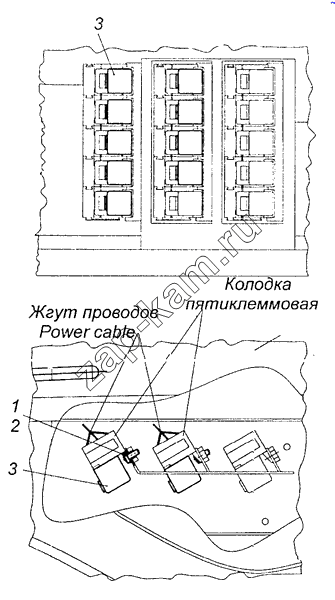 Схема/чертеж: 6520-4012002 Установка реле / КамАЗ 4308 (Евро 3)