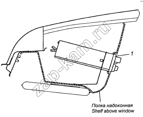 Схема/чертеж: Установка автомагнитолы 53215-7901001 / КамАЗ 4308