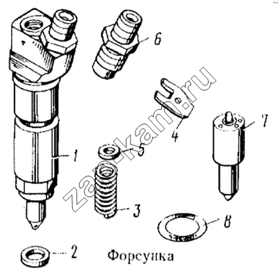 Схема/чертеж: Форсунка / КамАЗ 5315