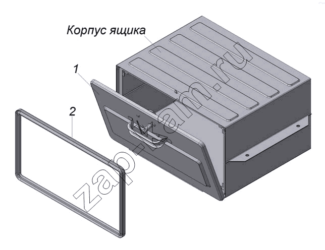 Схема/чертеж: 6606-3919010 Ящик для ЗИП в сборе / КамАЗ 65115