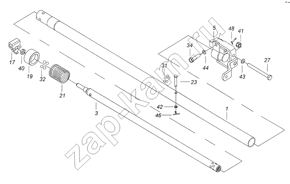 Схема/чертеж: 6520-1703325-60 Тяга / КамАЗ 6520 (Euro-4)