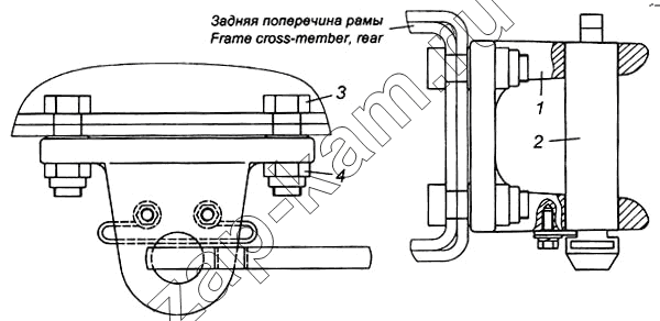 Схема/чертеж: Установка буксирной вилки / КамАЗ 6540