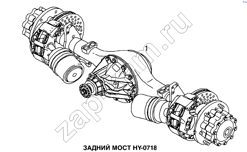 Схема/чертеж: Задний мост HY-0718 / MAN TGL