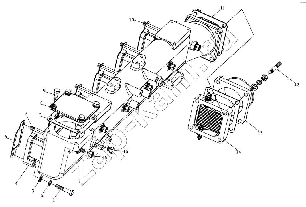 Схема/чертеж: M3400-1008100 AiR iNLET PiPE / Shaanxi MAN-F2000 (SX3254JS384)