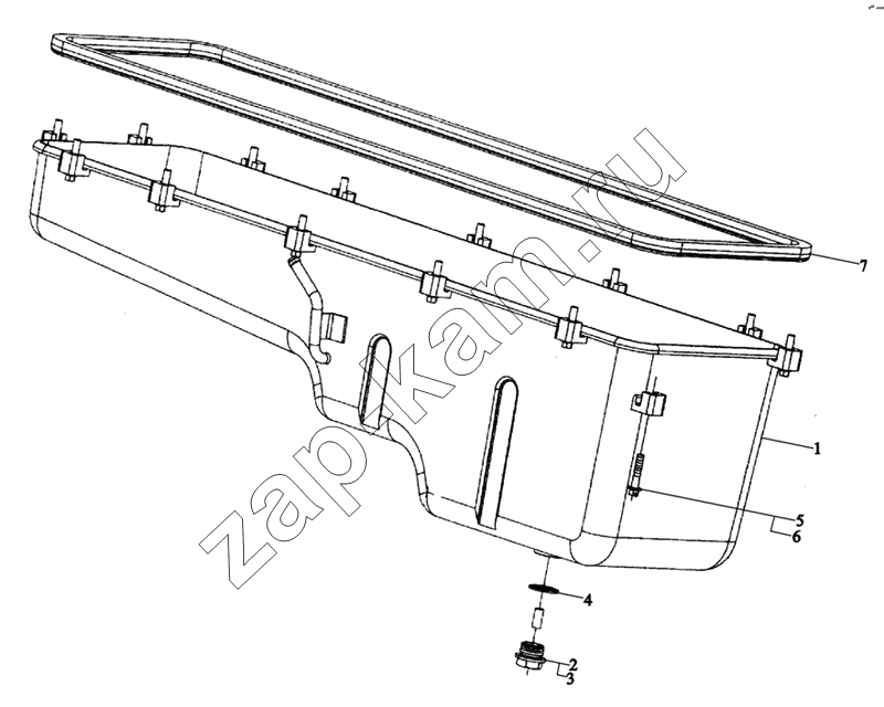Схема/чертеж: M3400-1009000 OiL PAN / Shaanxi MAN-F2000 (SX3254JS384)