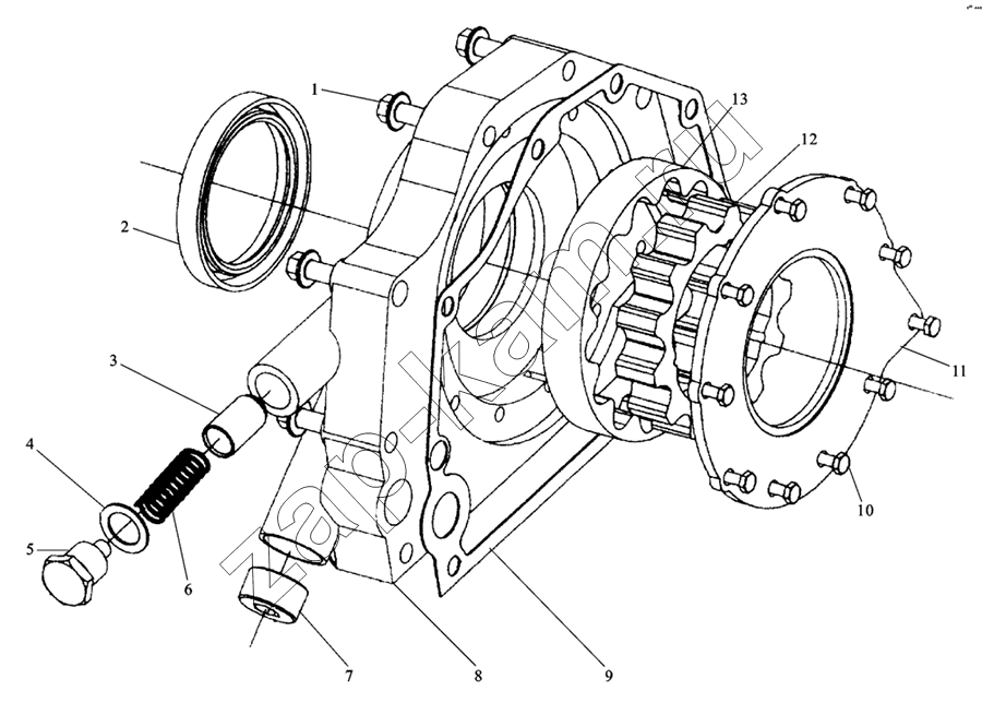 Схема/чертеж: M3400-1011000 OiL PUMP / Shaanxi MAN-F2000 (SX3254JS384)