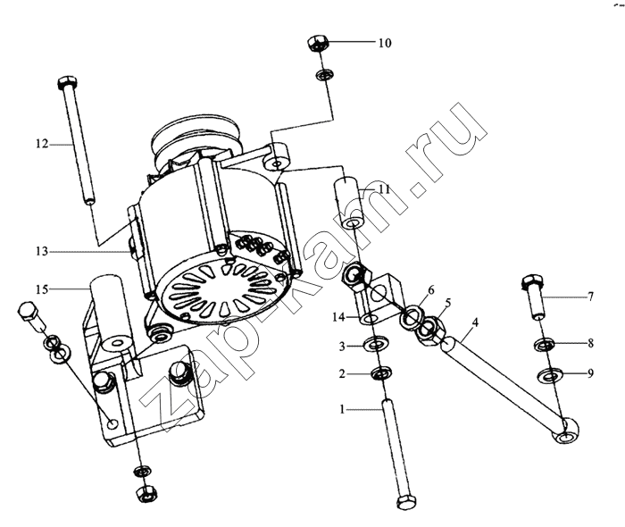 Схема/чертеж: M3400-3701000A AC ALTERNATOR / Shaanxi MAN-F2000 (SX3254JS384)