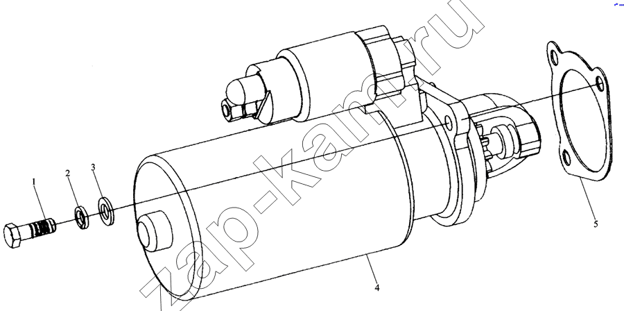 Схема/чертеж: G7600-3708000 STARTER / Shaanxi MAN-F2000 (SX3254JS384)
