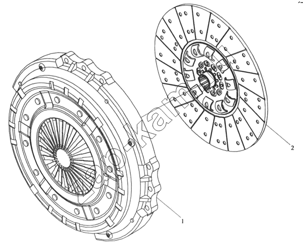 Схема/чертеж: Диаффрагма сцепления / Shaanxi MAN-F2000 (SX3254JS384)