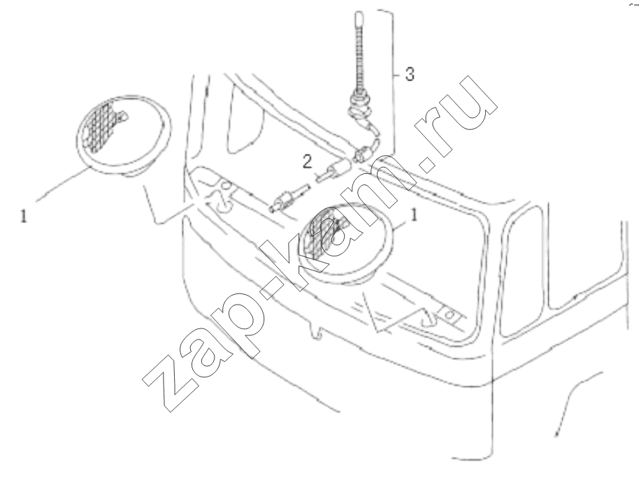 Схема/чертеж: RADIO LOUDHAILER TRANSFORMER WIRE / Shaanxi Shacman SX3255DR385