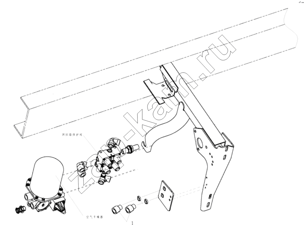 Схема/чертеж: BAROMETRIC PRESSURE SENSOR / Shaanxi Shacman SX3255DR385