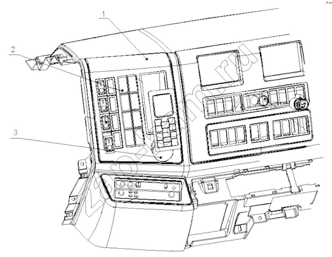 Схема/чертеж: SWITCH, RADIO AND CIGARETTE LIGHTER / Shaanxi Shacman SX3255DR385