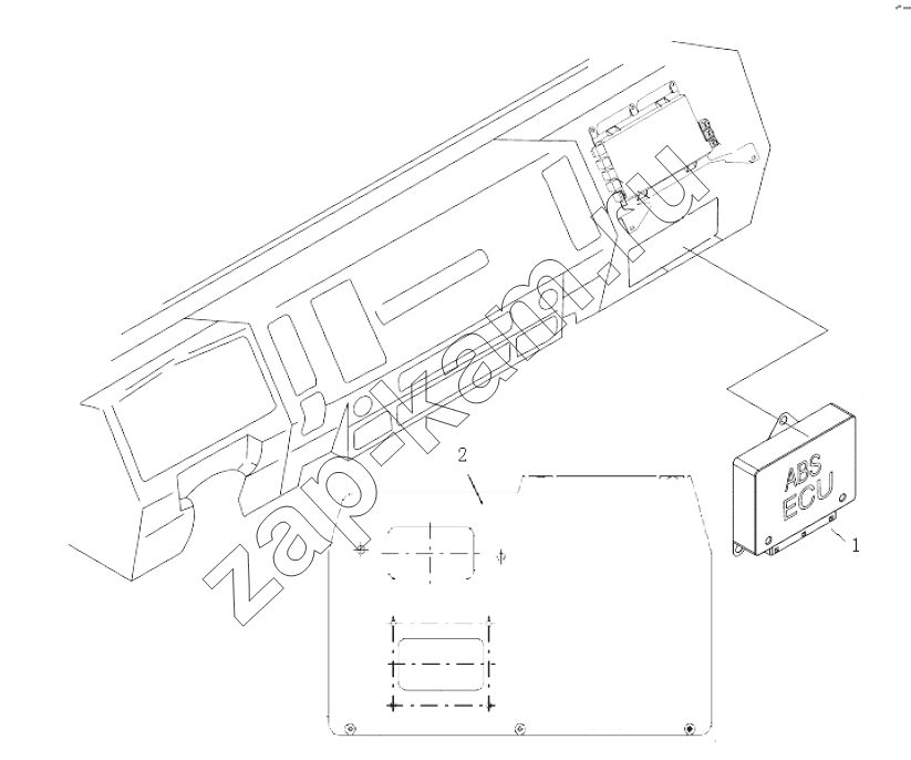Схема/чертеж: ABS CONTROLLER / Shaanxi Shacman SX3255DR385