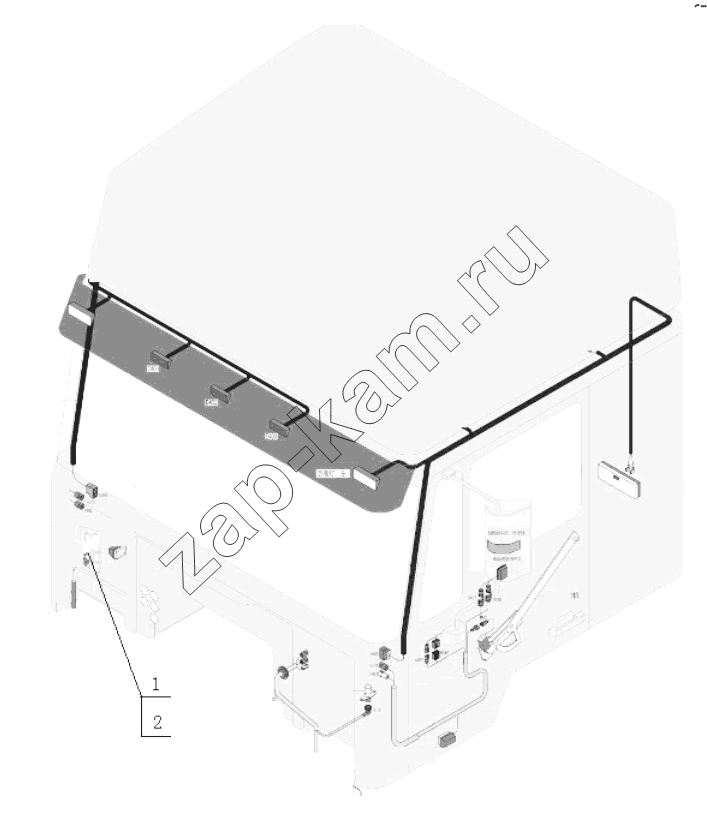 Схема/чертеж: CABIN WIRING / Shaanxi Shacman SX3255DR385