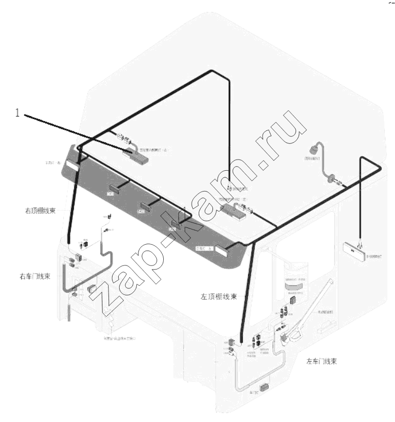 Схема/чертеж: FLOODLIGHT / Shaanxi Shacman SX3255DR385