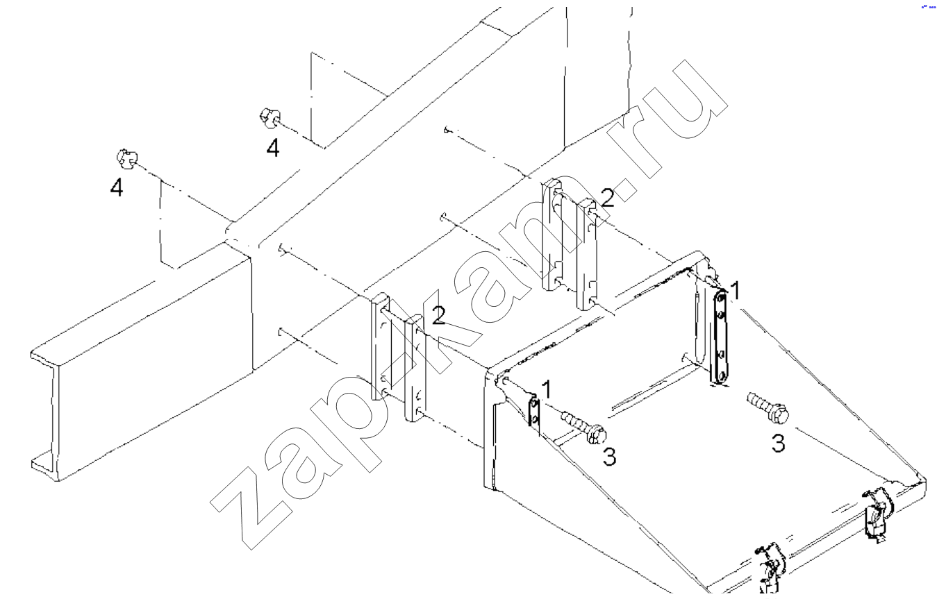 Схема/чертеж: BATTERY BOX MOUNTING / Shaanxi Shacman SX3255DR385