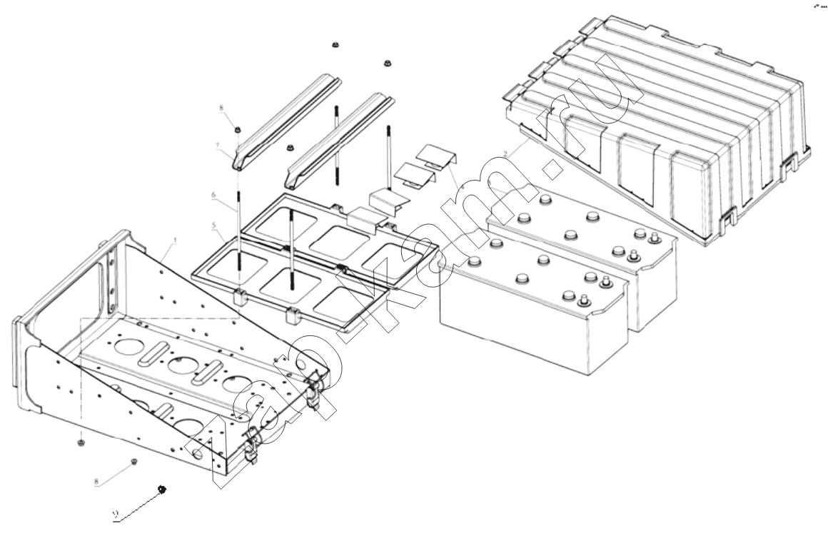 Схема/чертеж: BATTERY BOX / Shaanxi Shacman SX3255DR385