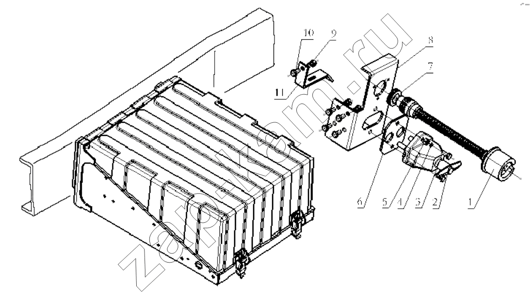 Схема/чертеж: MAIN BATTERY SWITCH / Shaanxi Shacman SX3255DR385