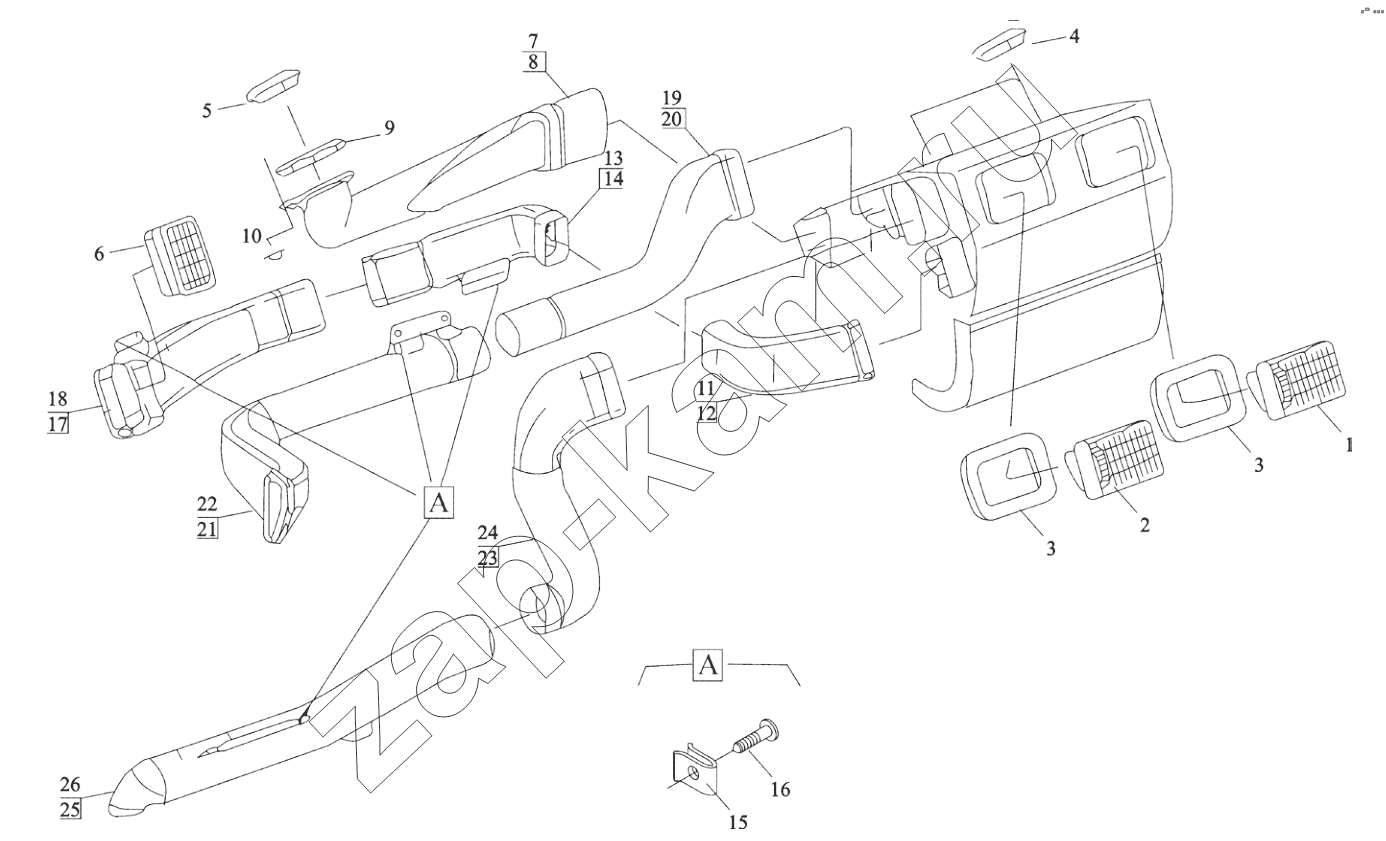 Схема/чертеж: AIR DUCT / Shaanxi Shacman SX3255DR385