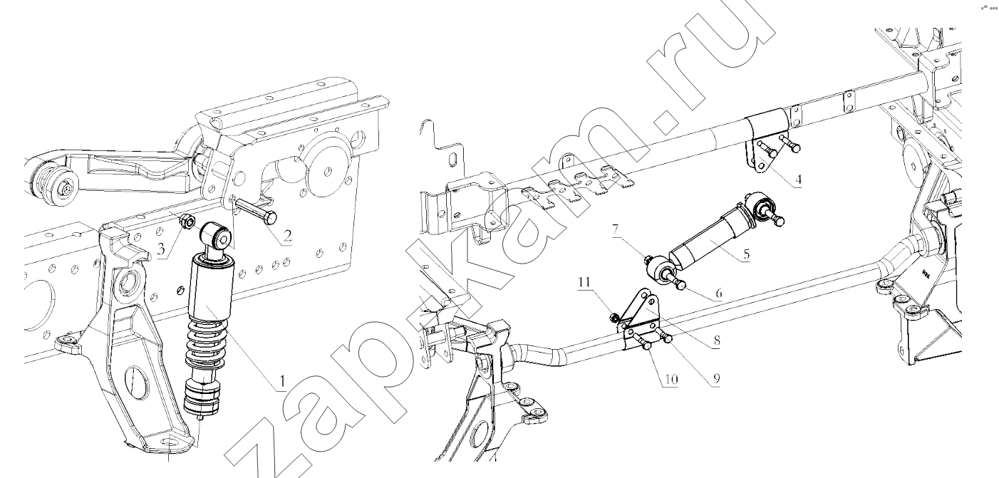 Схема/чертеж: FRONT BEARING SPRING / Shaanxi Shacman SX3255DR385