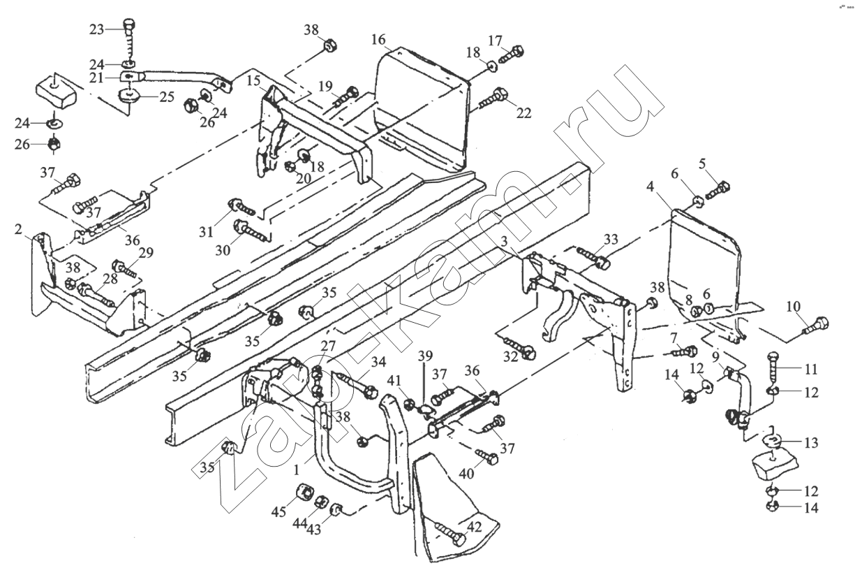 Схема/чертеж: FOOT PANEL BRACKET / Shaanxi Shacman SX3255DR385