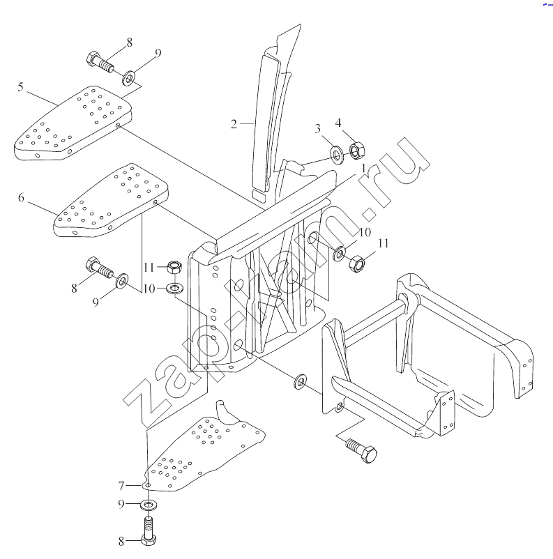 Схема/чертеж: RIGHT DOOR STEP / Shaanxi Shacman SX3255DR385