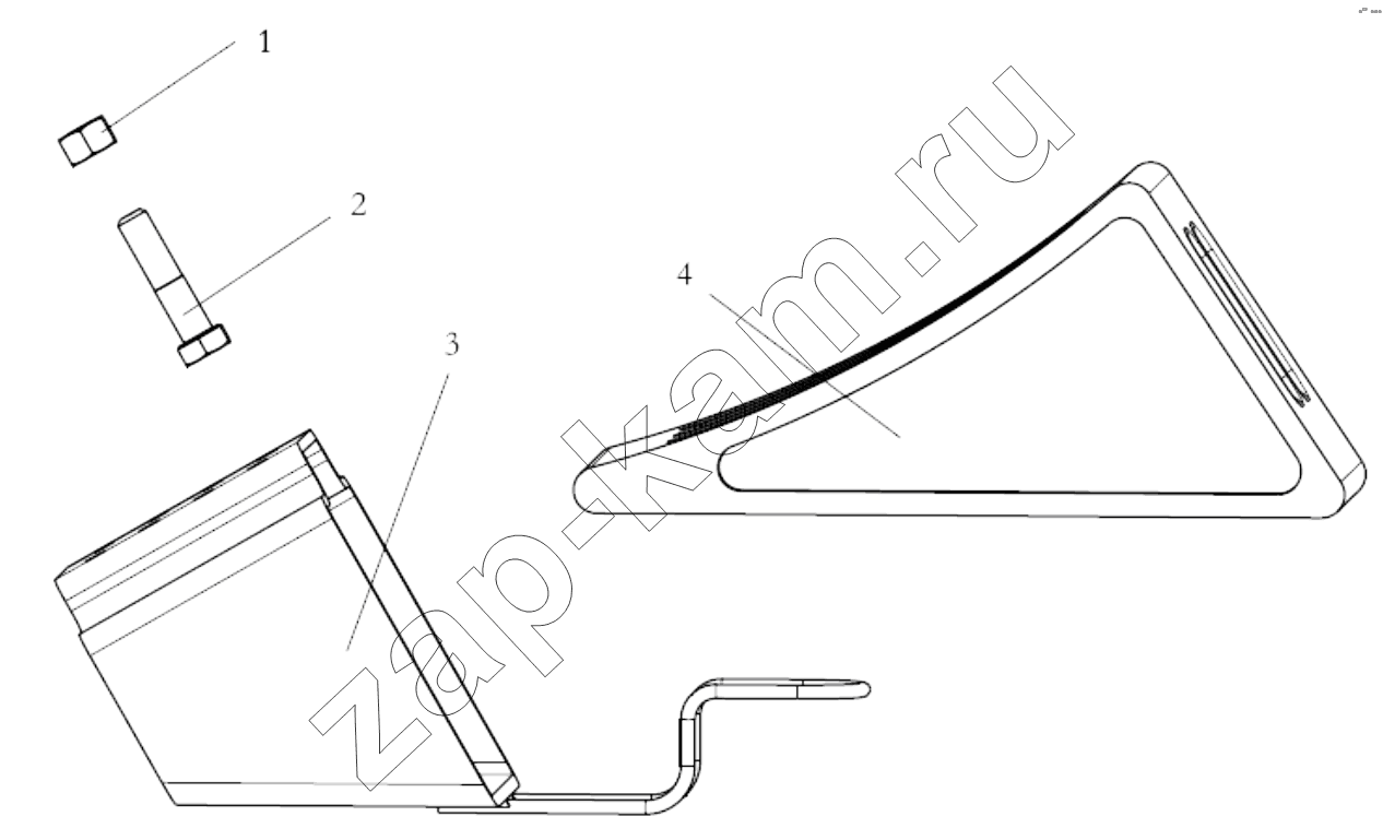 Схема/чертеж: PARKING WEDGE / Shaanxi Shacman SX3255DR385