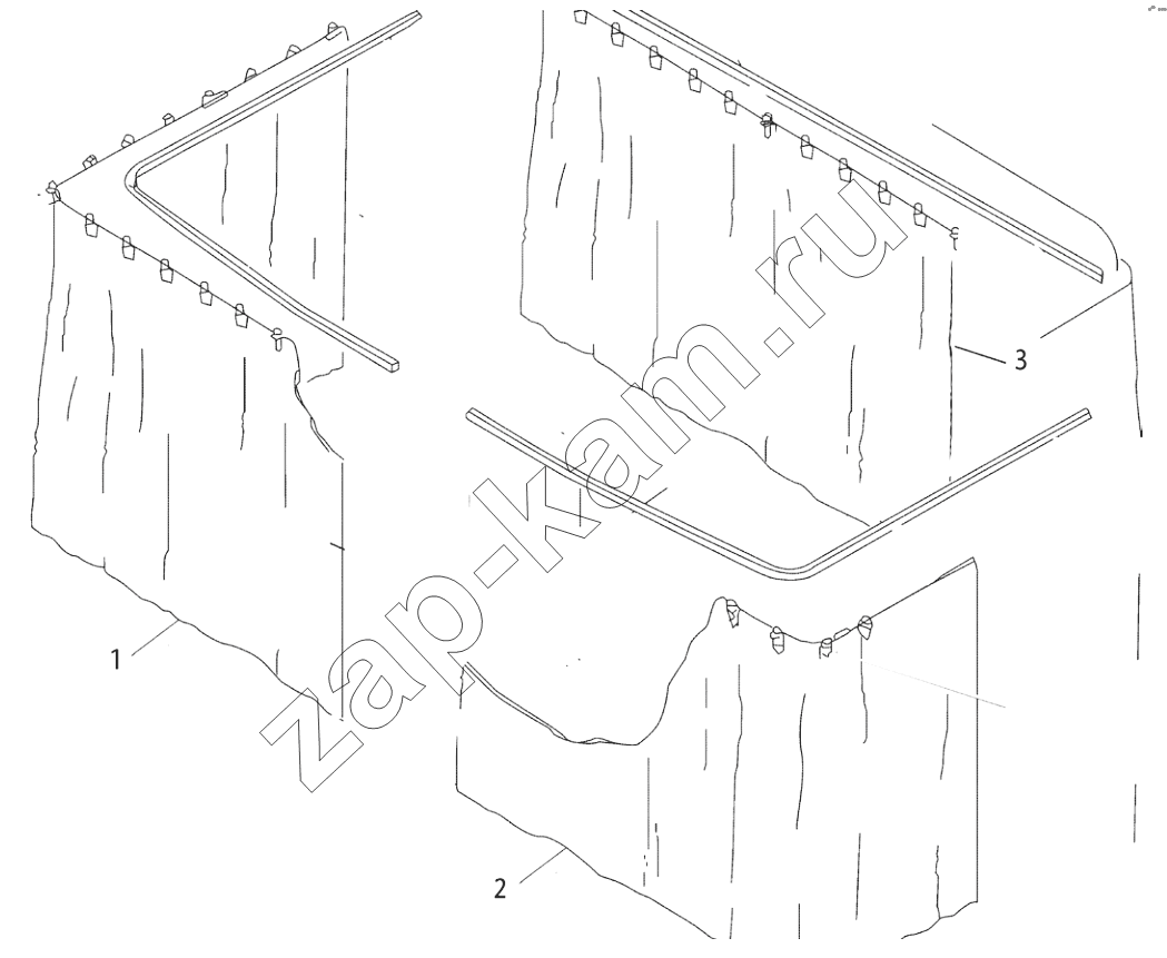 Схема/чертеж: AIL-ROUND CURTAIN / Shaanxi Shacman SX3255DR385