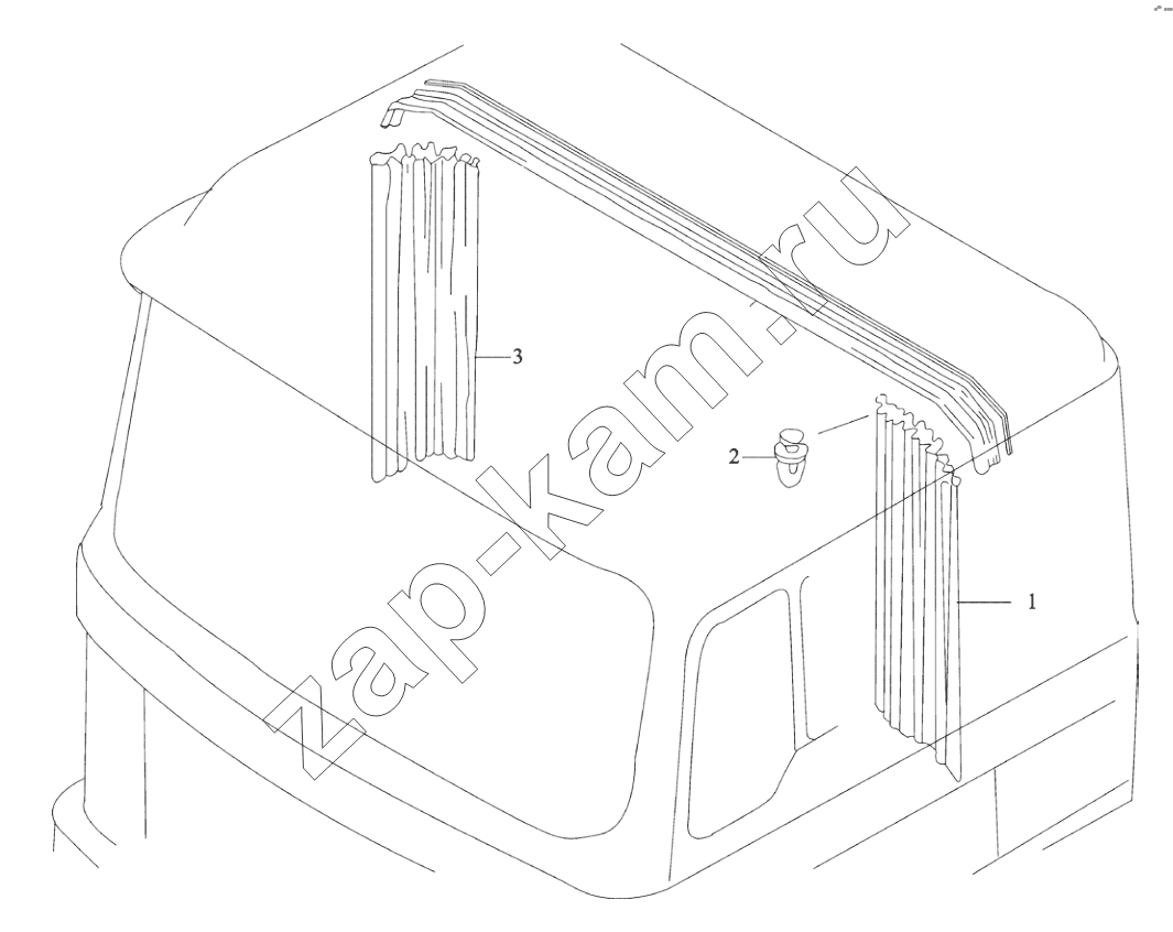 Схема/чертеж: TRANSVERSE CURTAIN / Shaanxi Shacman SX3255DR385