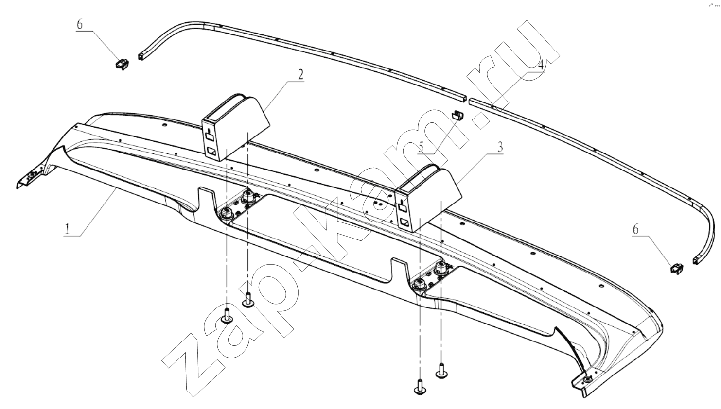 Схема/чертеж: LUGGAGE RACK / Shaanxi Shacman SX3255DR385
