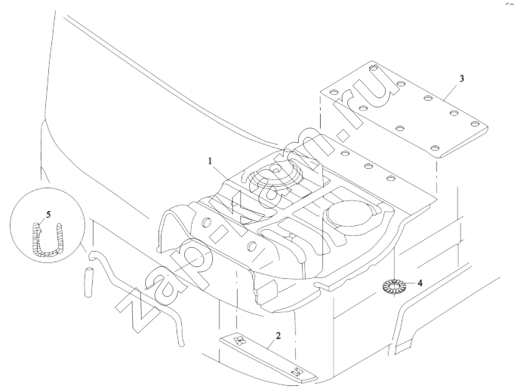 Схема/чертеж: ENGINE COWLING INSULATION / Shaanxi Shacman SX3255DR385
