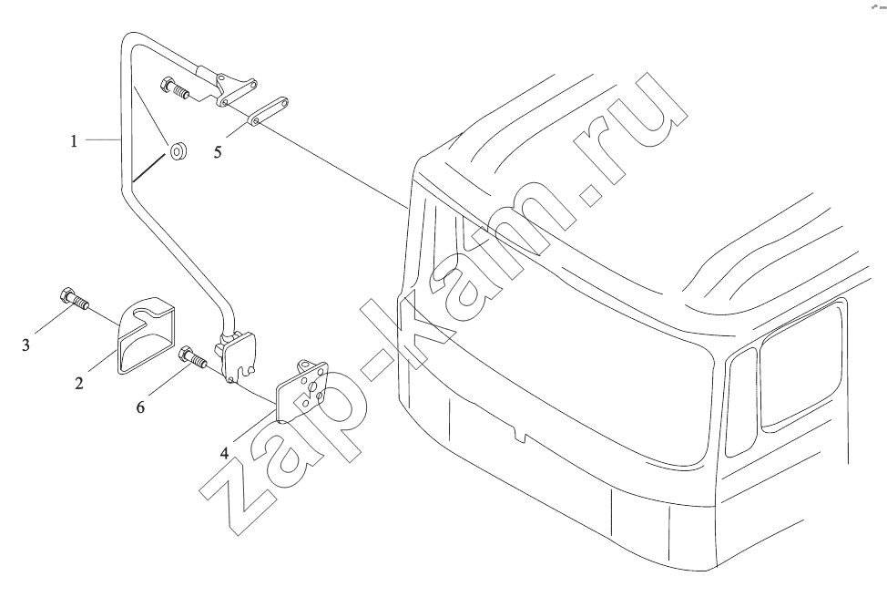 Схема/чертеж: REARVIEW MIRROR RIGHT BRACKET / Shaanxi Shacman SX3255DR385
