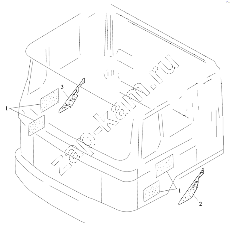 Схема/чертеж: SOUND PROOFING / Shaanxi Shacman SX3255DR385