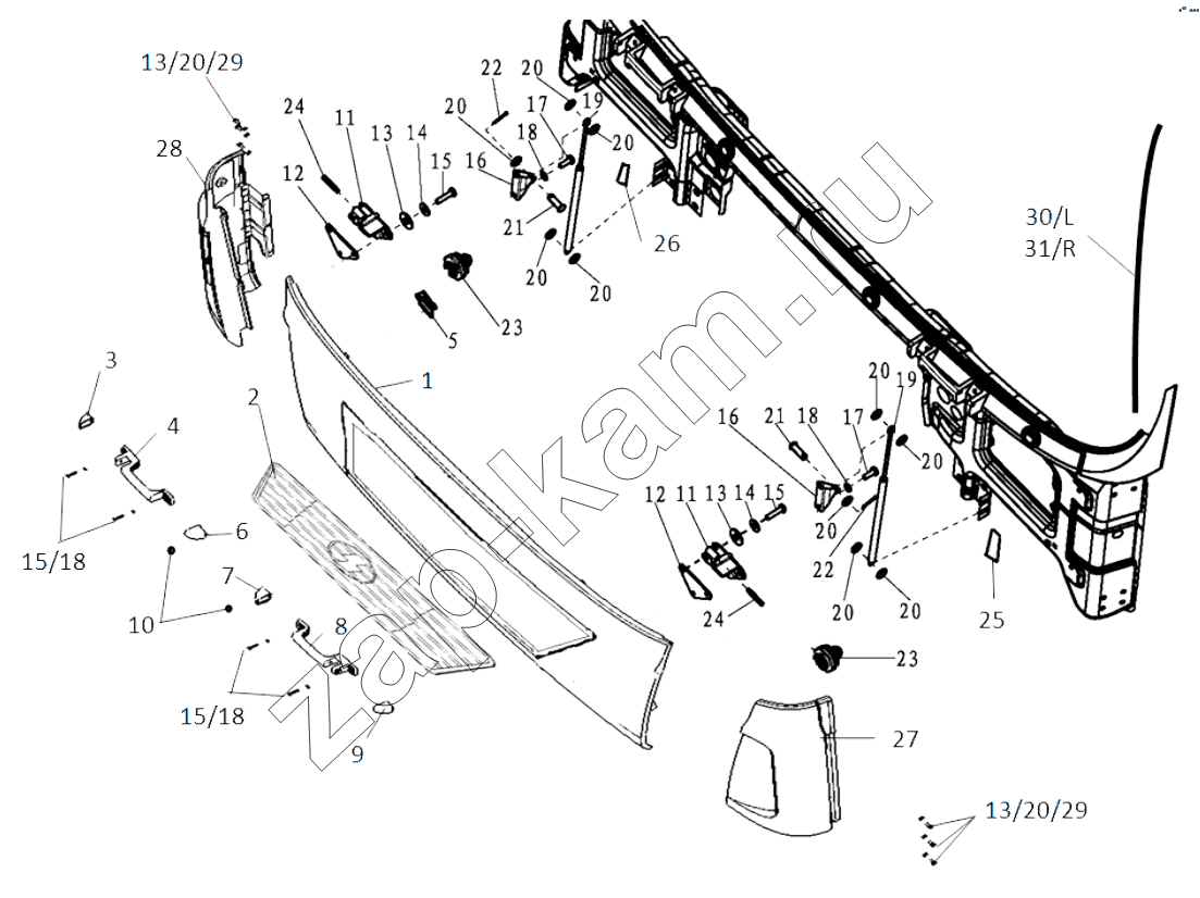 Схема/чертеж: FRONT COVER / Shaanxi Shacman SX3255DR385