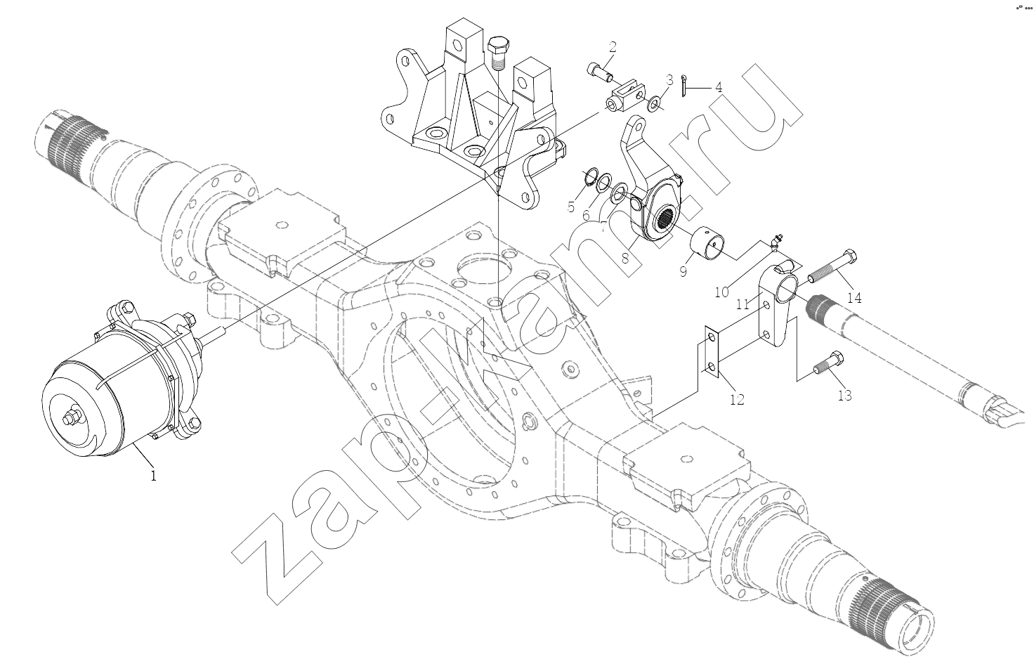 Схема/чертеж: STR TRANSAXLE BRAKE II / Shaanxi Shacman SX3255DR385
