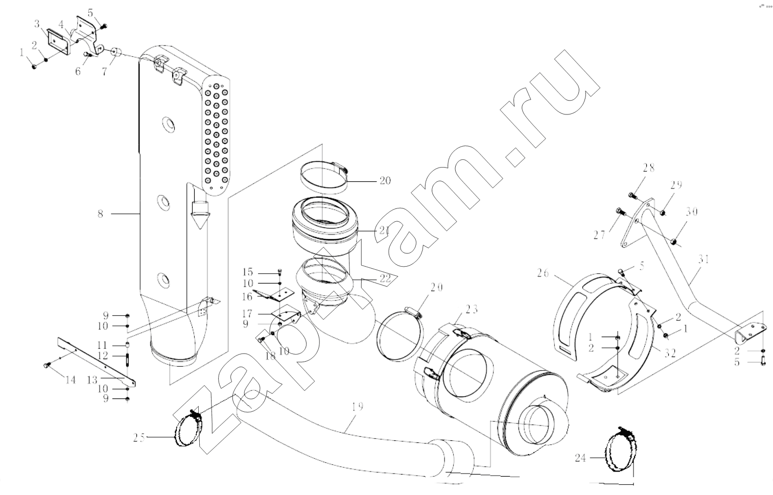 Схема/чертеж: AIR CLEANING DEVICE (WP10) / Shaanxi Shacman SX3255DR385