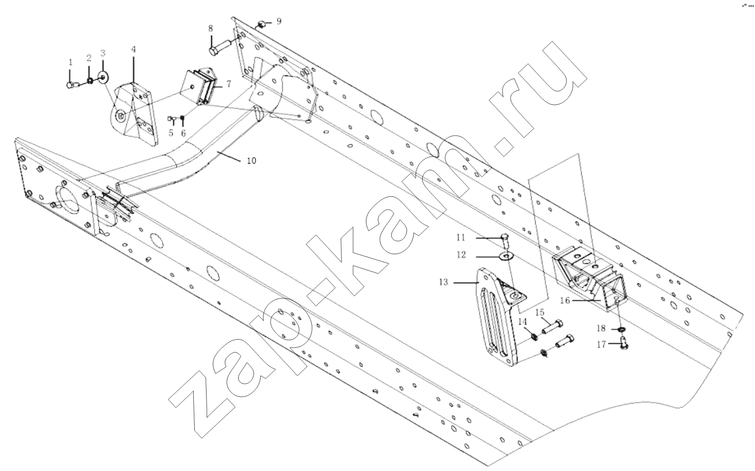 Схема/чертеж: ENGINE SUSPENSION / Shaanxi Shacman SX3255DR385