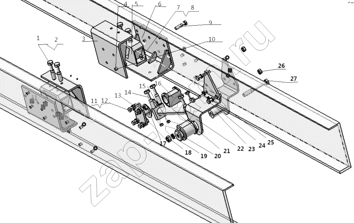 Схема/чертеж: SUSPENSION / Shaanxi Shacman SX3255DR385