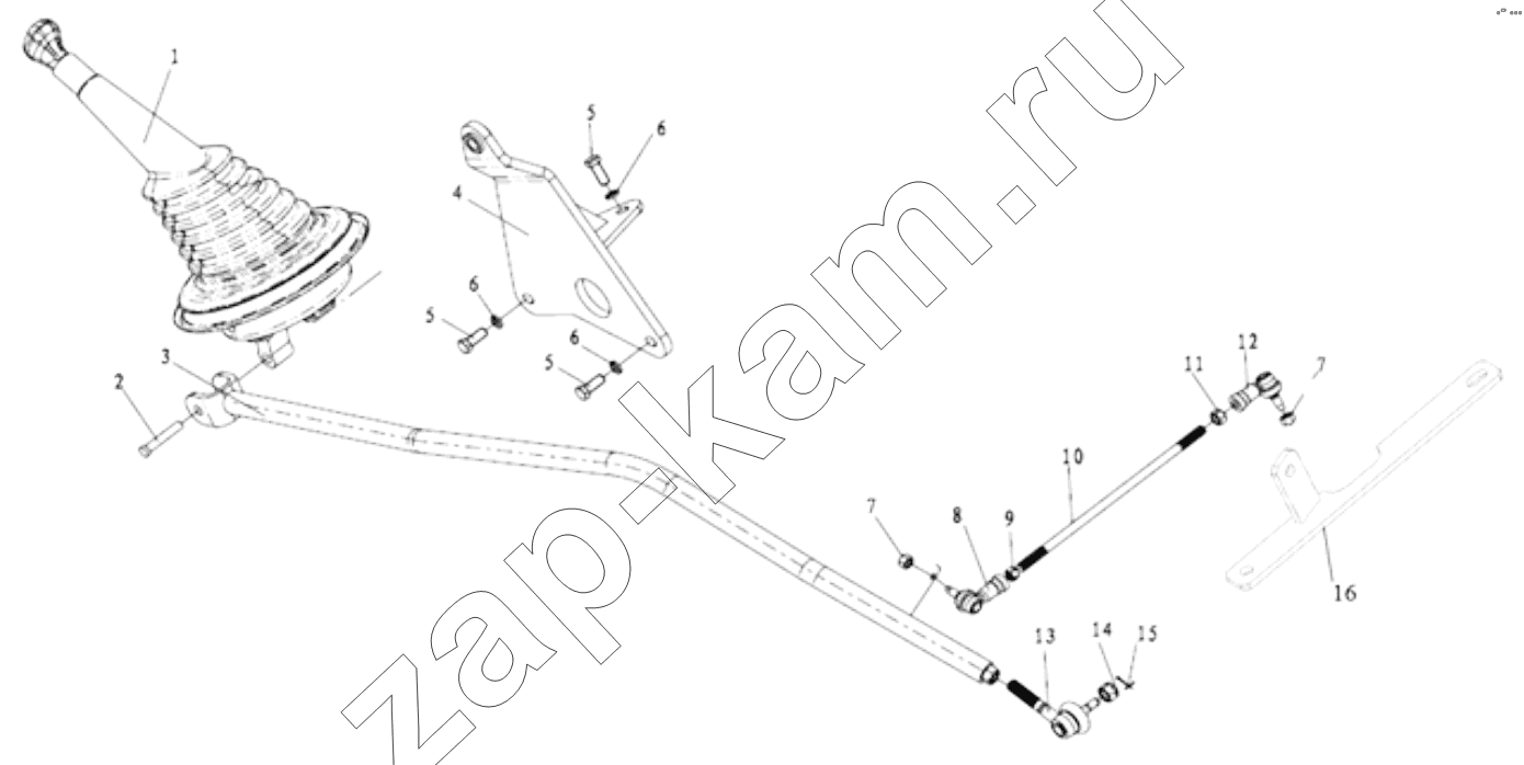 Схема/чертеж: TRANSMISSION OPERATION (SHIFTING DEVECE) / Shaanxi Shacman SX3255DR385