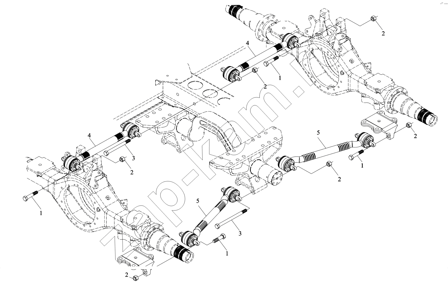 Схема/чертеж: REAR SUSPENSION II / Shaanxi Shacman SX3255DR385