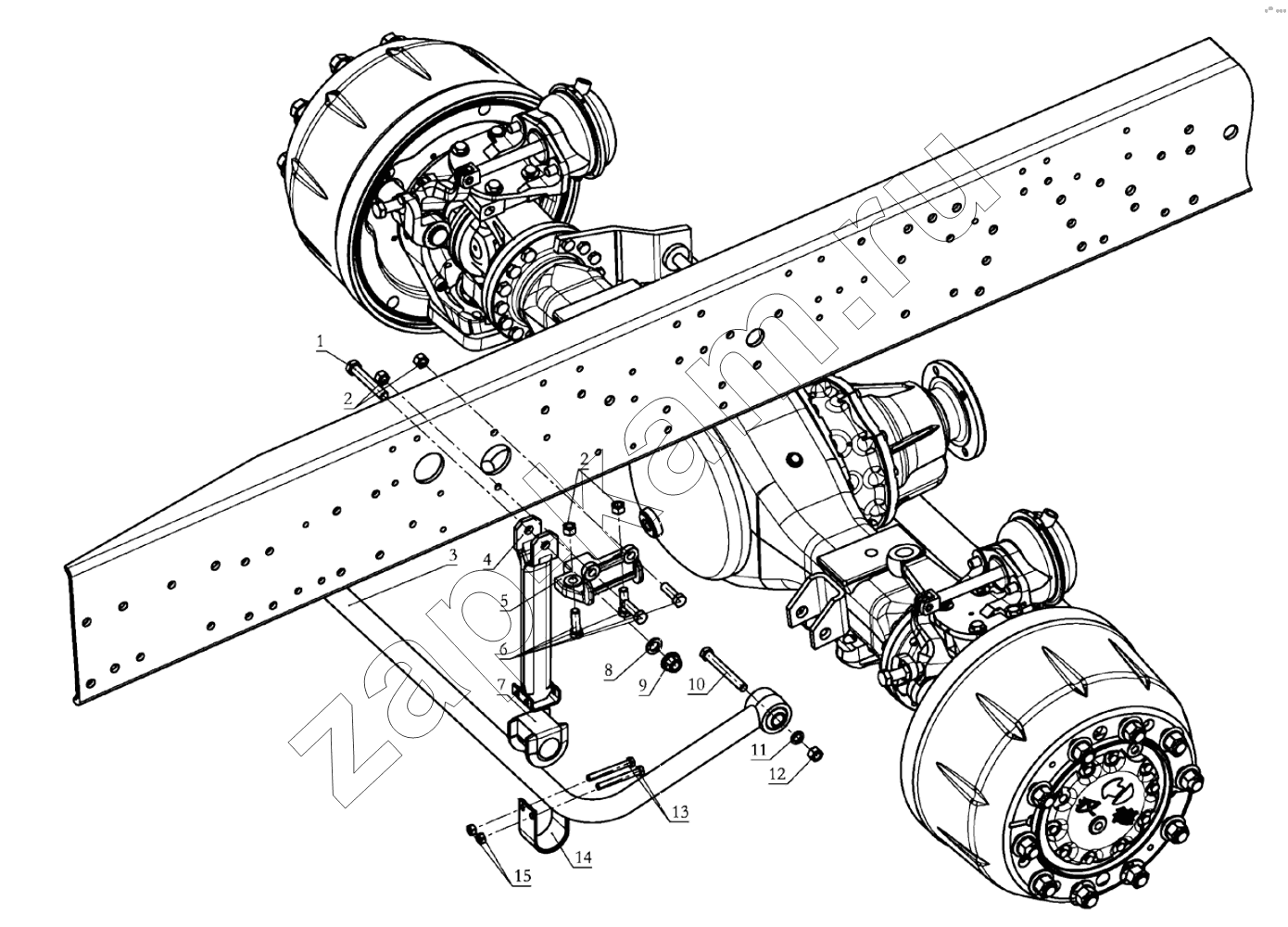Схема/чертеж: FRONT STABILIZER ASSY (DC93259680110) / Shaanxi Shacman SX3255DR385