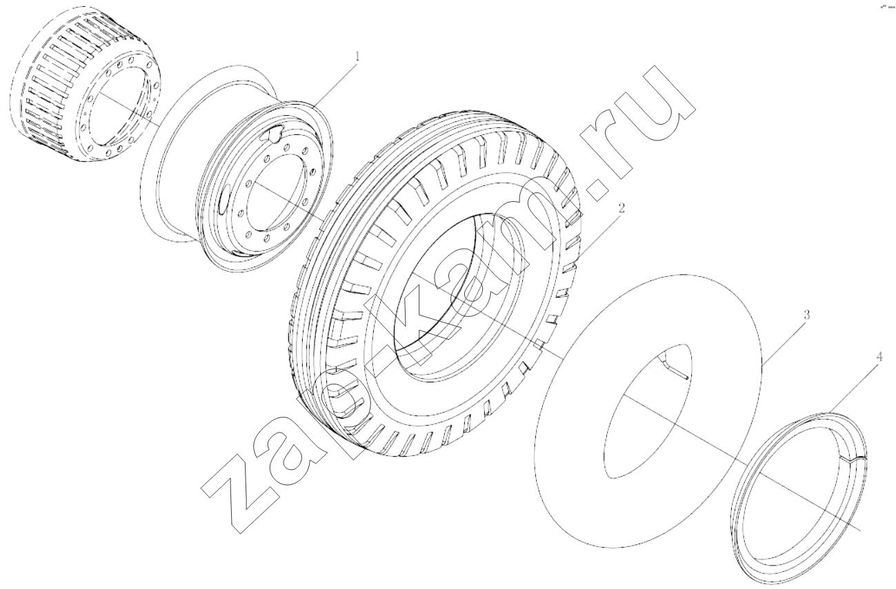 Схема/чертеж: WHEELING SYSTEM / Shaanxi Shacman SX3255DR385